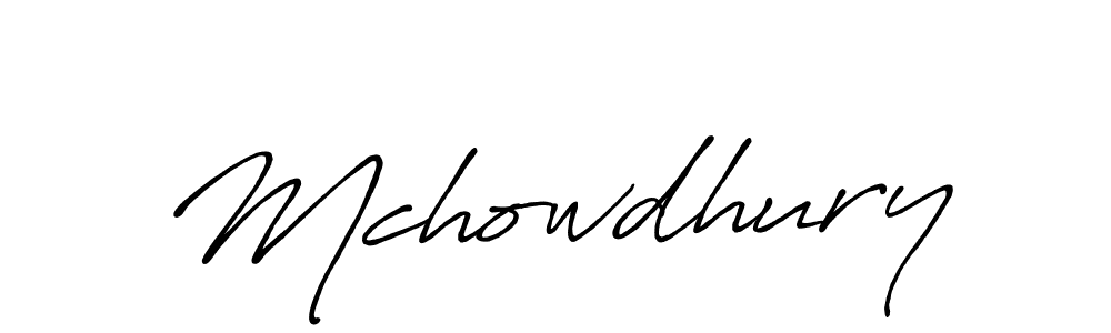 Design your own signature with our free online signature maker. With this signature software, you can create a handwritten (Antro_Vectra_Bolder) signature for name Mchowdhury. Mchowdhury signature style 7 images and pictures png