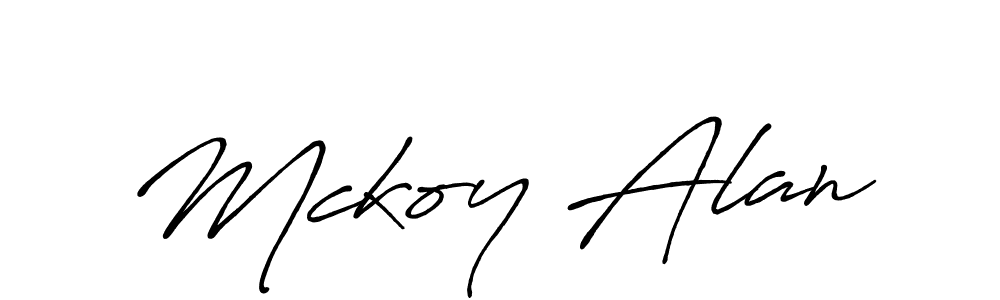 Also we have Mckoy Alan name is the best signature style. Create professional handwritten signature collection using Antro_Vectra_Bolder autograph style. Mckoy Alan signature style 7 images and pictures png