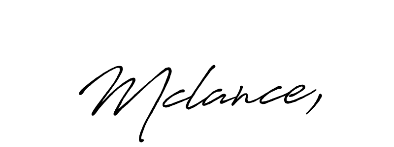 Use a signature maker to create a handwritten signature online. With this signature software, you can design (Antro_Vectra_Bolder) your own signature for name Mclance,. Mclance, signature style 7 images and pictures png