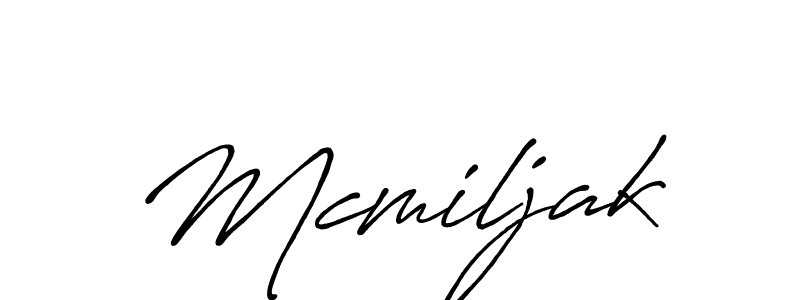 How to make Mcmiljak signature? Antro_Vectra_Bolder is a professional autograph style. Create handwritten signature for Mcmiljak name. Mcmiljak signature style 7 images and pictures png