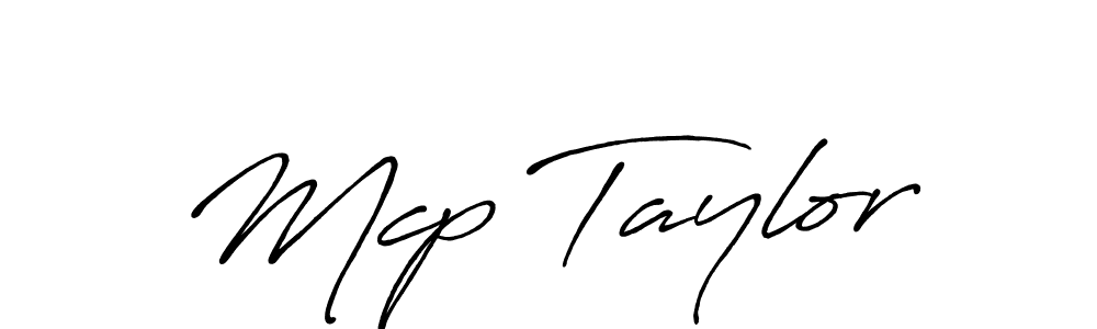 How to make Mcp Taylor name signature. Use Antro_Vectra_Bolder style for creating short signs online. This is the latest handwritten sign. Mcp Taylor signature style 7 images and pictures png