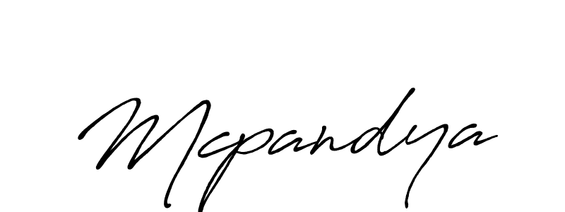 if you are searching for the best signature style for your name Mcpandya. so please give up your signature search. here we have designed multiple signature styles  using Antro_Vectra_Bolder. Mcpandya signature style 7 images and pictures png