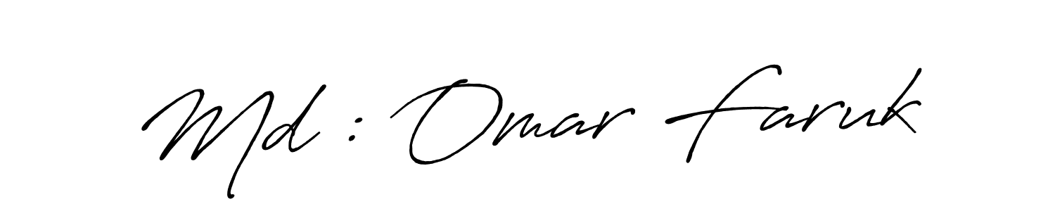 It looks lik you need a new signature style for name Md : Omar Faruk. Design unique handwritten (Antro_Vectra_Bolder) signature with our free signature maker in just a few clicks. Md : Omar Faruk signature style 7 images and pictures png