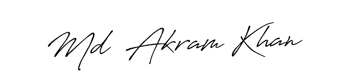 How to make Md  Akram Khan signature? Antro_Vectra_Bolder is a professional autograph style. Create handwritten signature for Md  Akram Khan name. Md  Akram Khan signature style 7 images and pictures png