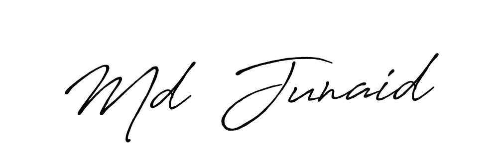 Create a beautiful signature design for name Md  Junaid. With this signature (Antro_Vectra_Bolder) fonts, you can make a handwritten signature for free. Md  Junaid signature style 7 images and pictures png