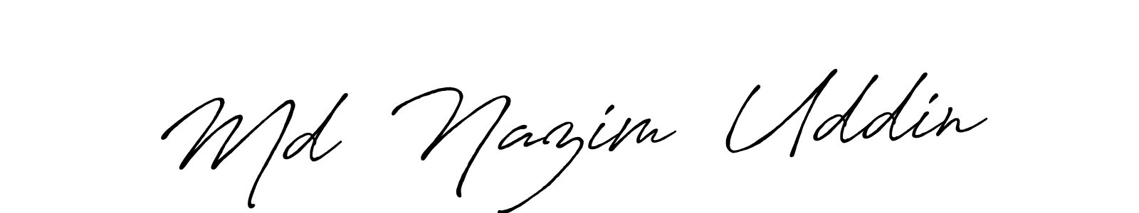 Also we have Md  Nazim  Uddin name is the best signature style. Create professional handwritten signature collection using Antro_Vectra_Bolder autograph style. Md  Nazim  Uddin signature style 7 images and pictures png