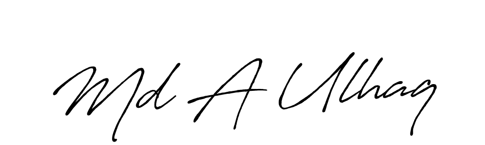 if you are searching for the best signature style for your name Md A Ulhaq. so please give up your signature search. here we have designed multiple signature styles  using Antro_Vectra_Bolder. Md A Ulhaq signature style 7 images and pictures png