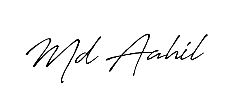 Also You can easily find your signature by using the search form. We will create Md Aahil name handwritten signature images for you free of cost using Antro_Vectra_Bolder sign style. Md Aahil signature style 7 images and pictures png