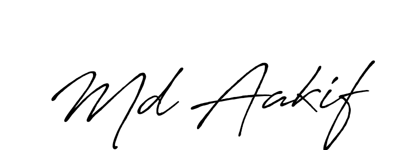 Create a beautiful signature design for name Md Aakif. With this signature (Antro_Vectra_Bolder) fonts, you can make a handwritten signature for free. Md Aakif signature style 7 images and pictures png