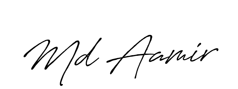 Also You can easily find your signature by using the search form. We will create Md Aamir name handwritten signature images for you free of cost using Antro_Vectra_Bolder sign style. Md Aamir signature style 7 images and pictures png