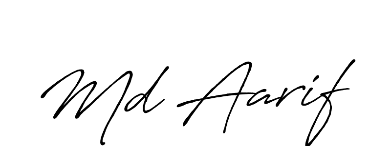 Make a beautiful signature design for name Md Aarif. With this signature (Antro_Vectra_Bolder) style, you can create a handwritten signature for free. Md Aarif signature style 7 images and pictures png