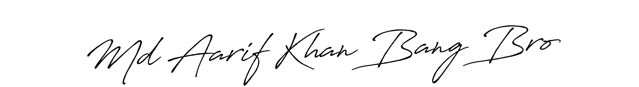 Make a beautiful signature design for name Md Aarif Khan Bang Bro. Use this online signature maker to create a handwritten signature for free. Md Aarif Khan Bang Bro signature style 7 images and pictures png