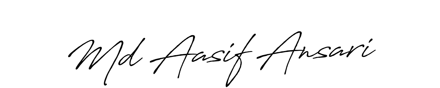 Use a signature maker to create a handwritten signature online. With this signature software, you can design (Antro_Vectra_Bolder) your own signature for name Md Aasif Ansari. Md Aasif Ansari signature style 7 images and pictures png