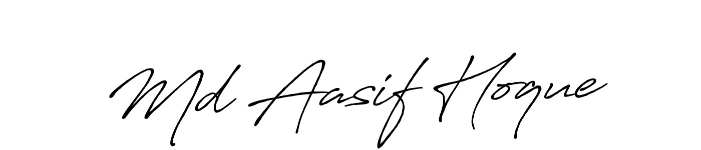 Create a beautiful signature design for name Md Aasif Hoque. With this signature (Antro_Vectra_Bolder) fonts, you can make a handwritten signature for free. Md Aasif Hoque signature style 7 images and pictures png