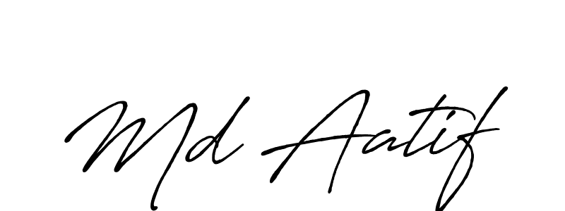 Create a beautiful signature design for name Md Aatif. With this signature (Antro_Vectra_Bolder) fonts, you can make a handwritten signature for free. Md Aatif signature style 7 images and pictures png