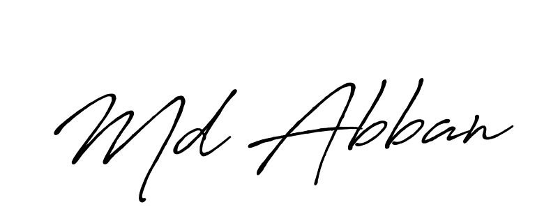 How to make Md Abban name signature. Use Antro_Vectra_Bolder style for creating short signs online. This is the latest handwritten sign. Md Abban signature style 7 images and pictures png