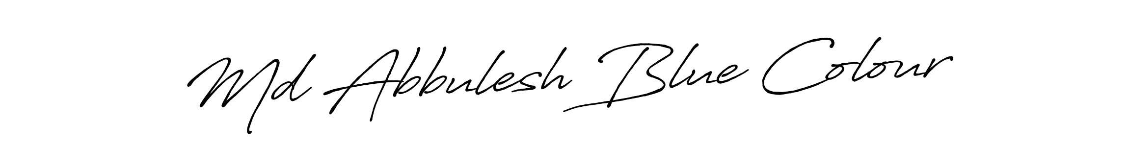 Make a short Md Abbulesh Blue Colour signature style. Manage your documents anywhere anytime using Antro_Vectra_Bolder. Create and add eSignatures, submit forms, share and send files easily. Md Abbulesh Blue Colour signature style 7 images and pictures png