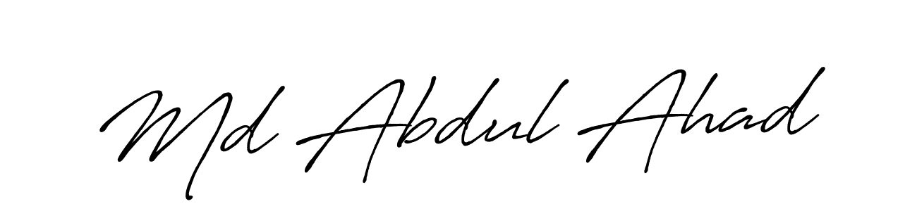 How to make Md Abdul Ahad name signature. Use Antro_Vectra_Bolder style for creating short signs online. This is the latest handwritten sign. Md Abdul Ahad signature style 7 images and pictures png