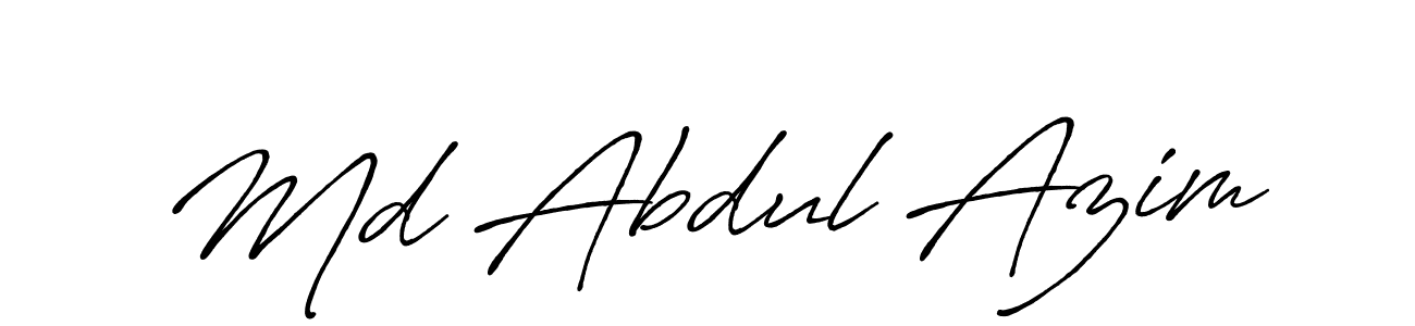Also we have Md Abdul Azim name is the best signature style. Create professional handwritten signature collection using Antro_Vectra_Bolder autograph style. Md Abdul Azim signature style 7 images and pictures png