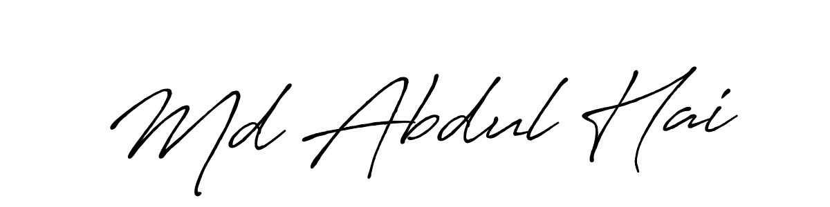 Create a beautiful signature design for name Md Abdul Hai. With this signature (Antro_Vectra_Bolder) fonts, you can make a handwritten signature for free. Md Abdul Hai signature style 7 images and pictures png