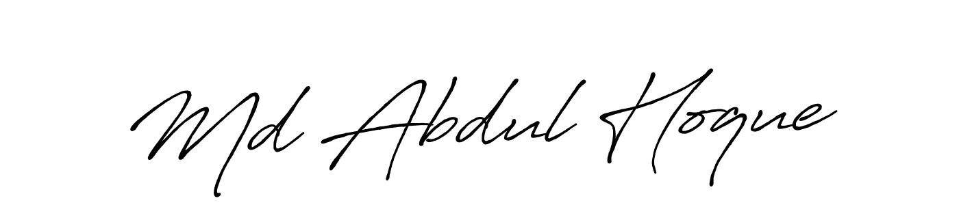 Make a beautiful signature design for name Md Abdul Hoque. With this signature (Antro_Vectra_Bolder) style, you can create a handwritten signature for free. Md Abdul Hoque signature style 7 images and pictures png