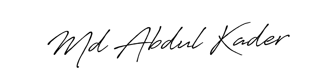 Design your own signature with our free online signature maker. With this signature software, you can create a handwritten (Antro_Vectra_Bolder) signature for name Md Abdul Kader. Md Abdul Kader signature style 7 images and pictures png