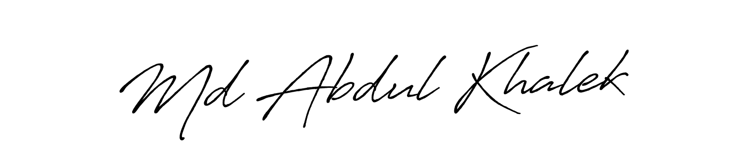 Make a beautiful signature design for name Md Abdul Khalek. With this signature (Antro_Vectra_Bolder) style, you can create a handwritten signature for free. Md Abdul Khalek signature style 7 images and pictures png