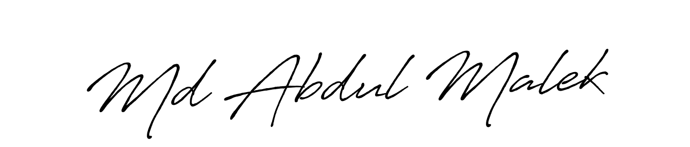 Antro_Vectra_Bolder is a professional signature style that is perfect for those who want to add a touch of class to their signature. It is also a great choice for those who want to make their signature more unique. Get Md Abdul Malek name to fancy signature for free. Md Abdul Malek signature style 7 images and pictures png