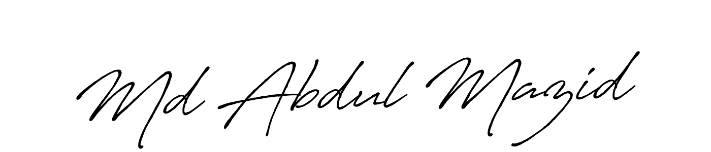 Antro_Vectra_Bolder is a professional signature style that is perfect for those who want to add a touch of class to their signature. It is also a great choice for those who want to make their signature more unique. Get Md Abdul Mazid name to fancy signature for free. Md Abdul Mazid signature style 7 images and pictures png