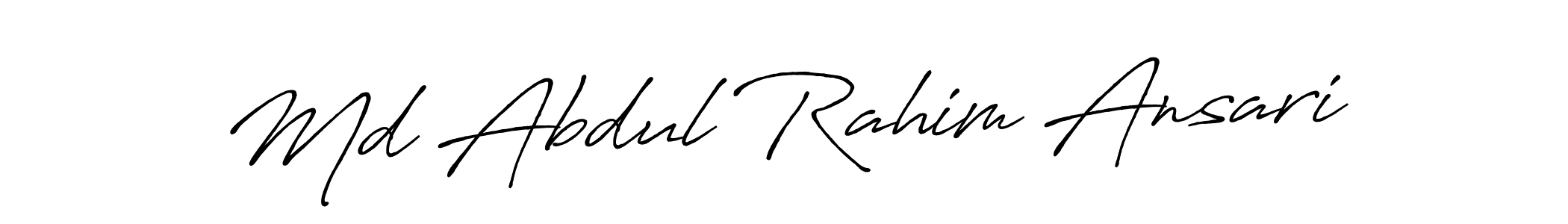 Create a beautiful signature design for name Md Abdul Rahim Ansari. With this signature (Antro_Vectra_Bolder) fonts, you can make a handwritten signature for free. Md Abdul Rahim Ansari signature style 7 images and pictures png
