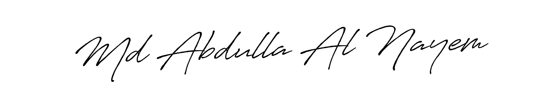 Create a beautiful signature design for name Md Abdulla Al Nayem. With this signature (Antro_Vectra_Bolder) fonts, you can make a handwritten signature for free. Md Abdulla Al Nayem signature style 7 images and pictures png
