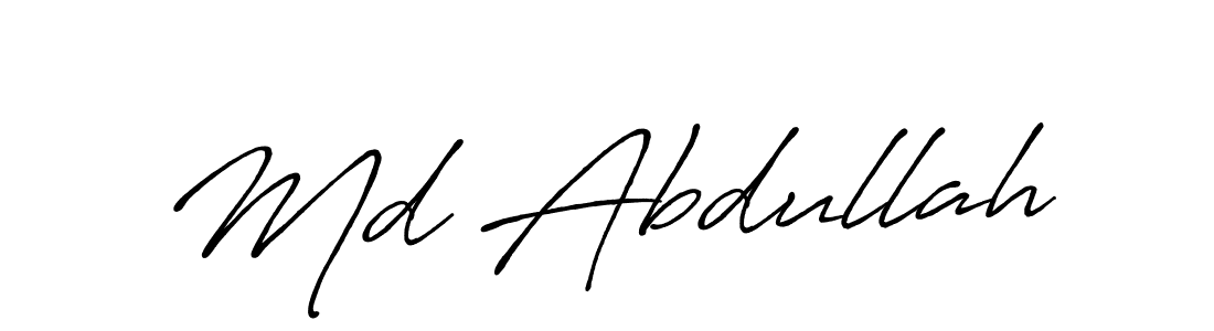 Also we have Md Abdullah name is the best signature style. Create professional handwritten signature collection using Antro_Vectra_Bolder autograph style. Md Abdullah signature style 7 images and pictures png