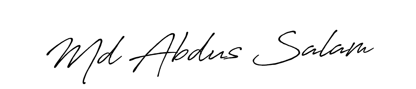 How to make Md Abdus Salam signature? Antro_Vectra_Bolder is a professional autograph style. Create handwritten signature for Md Abdus Salam name. Md Abdus Salam signature style 7 images and pictures png