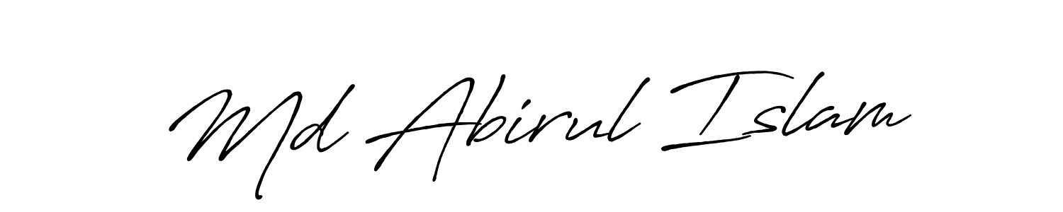 Make a short Md Abirul Islam signature style. Manage your documents anywhere anytime using Antro_Vectra_Bolder. Create and add eSignatures, submit forms, share and send files easily. Md Abirul Islam signature style 7 images and pictures png