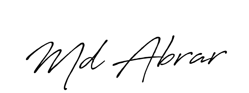 You should practise on your own different ways (Antro_Vectra_Bolder) to write your name (Md Abrar) in signature. don't let someone else do it for you. Md Abrar signature style 7 images and pictures png