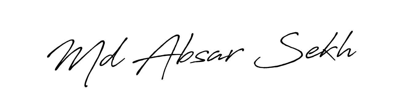 Antro_Vectra_Bolder is a professional signature style that is perfect for those who want to add a touch of class to their signature. It is also a great choice for those who want to make their signature more unique. Get Md Absar Sekh name to fancy signature for free. Md Absar Sekh signature style 7 images and pictures png