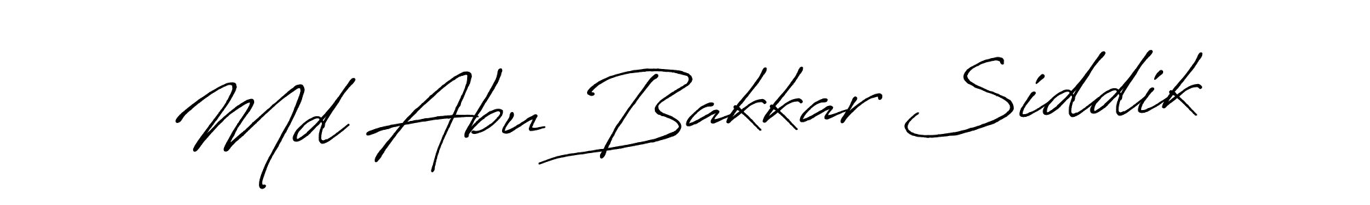 Also we have Md Abu Bakkar Siddik name is the best signature style. Create professional handwritten signature collection using Antro_Vectra_Bolder autograph style. Md Abu Bakkar Siddik signature style 7 images and pictures png