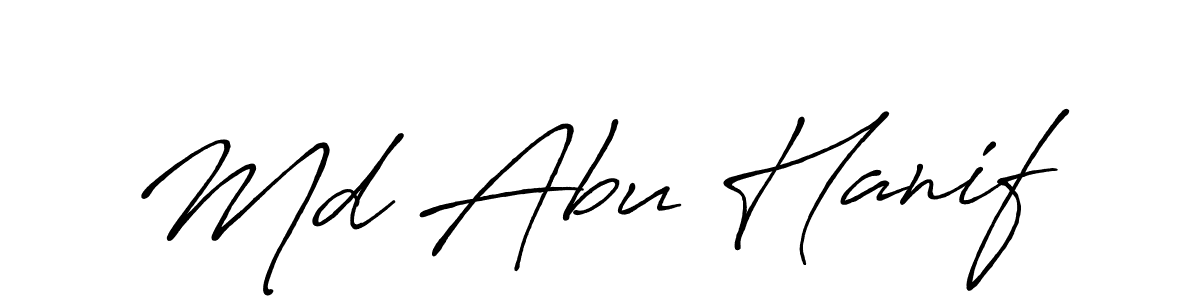 Create a beautiful signature design for name Md Abu Hanif. With this signature (Antro_Vectra_Bolder) fonts, you can make a handwritten signature for free. Md Abu Hanif signature style 7 images and pictures png