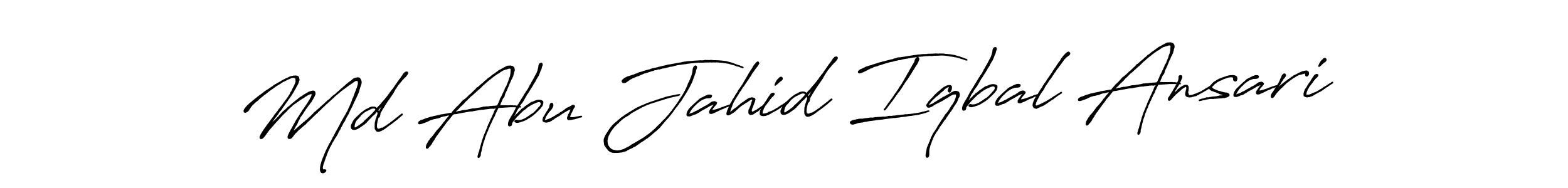 You should practise on your own different ways (Antro_Vectra_Bolder) to write your name (Md Abu Jahid Iqbal Ansari) in signature. don't let someone else do it for you. Md Abu Jahid Iqbal Ansari signature style 7 images and pictures png