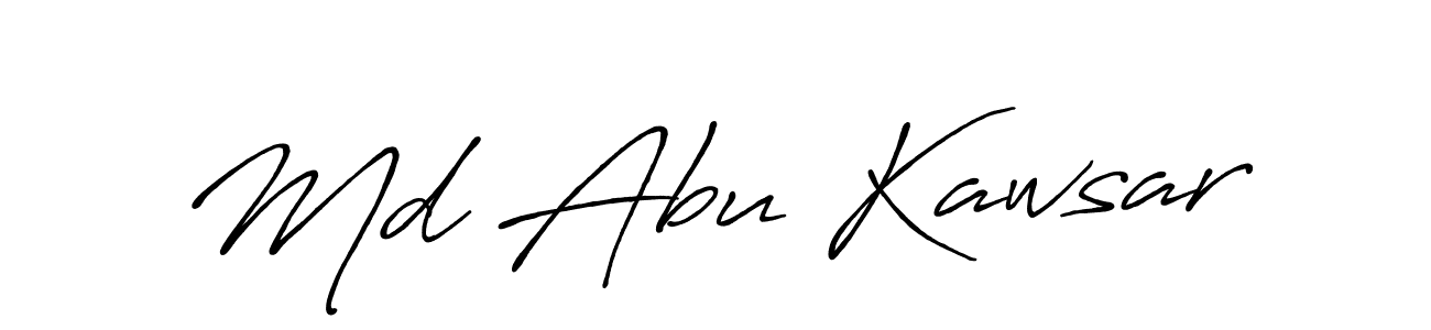 How to make Md Abu Kawsar signature? Antro_Vectra_Bolder is a professional autograph style. Create handwritten signature for Md Abu Kawsar name. Md Abu Kawsar signature style 7 images and pictures png