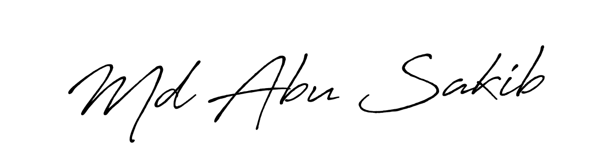 Also we have Md Abu Sakib name is the best signature style. Create professional handwritten signature collection using Antro_Vectra_Bolder autograph style. Md Abu Sakib signature style 7 images and pictures png