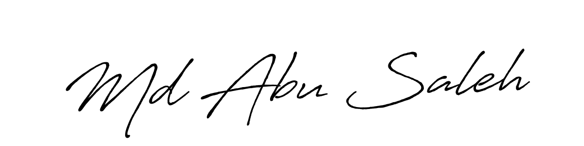 Design your own signature with our free online signature maker. With this signature software, you can create a handwritten (Antro_Vectra_Bolder) signature for name Md Abu Saleh. Md Abu Saleh signature style 7 images and pictures png