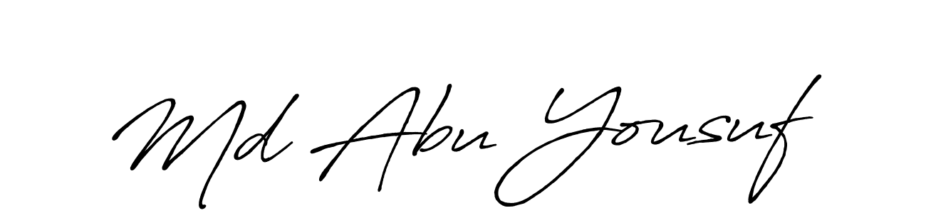 How to Draw Md Abu Yousuf signature style? Antro_Vectra_Bolder is a latest design signature styles for name Md Abu Yousuf. Md Abu Yousuf signature style 7 images and pictures png