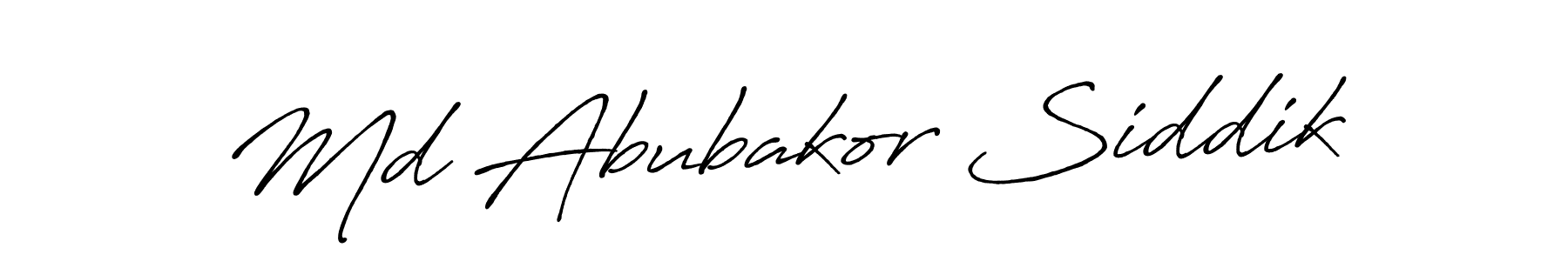 Antro_Vectra_Bolder is a professional signature style that is perfect for those who want to add a touch of class to their signature. It is also a great choice for those who want to make their signature more unique. Get Md Abubakor Siddik name to fancy signature for free. Md Abubakor Siddik signature style 7 images and pictures png