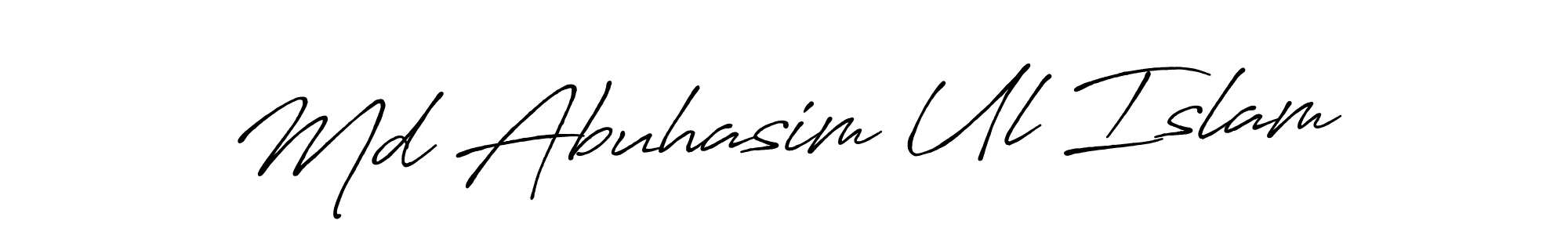 Design your own signature with our free online signature maker. With this signature software, you can create a handwritten (Antro_Vectra_Bolder) signature for name Md Abuhasim Ul Islam. Md Abuhasim Ul Islam signature style 7 images and pictures png