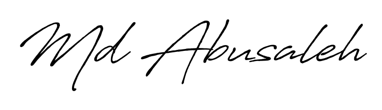 A modern signature idea for name Md Abusaleh using Antro_Vectra_Bolder font. Clean strokes and elegant curves make it stand out instantly. Md Abusaleh signature style 7 images and pictures png