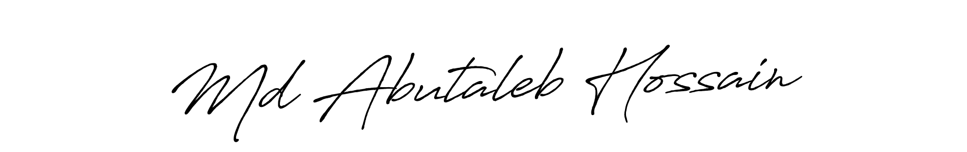 Make a beautiful signature design for name Md Abutaleb Hossain. With this signature (Antro_Vectra_Bolder) style, you can create a handwritten signature for free. Md Abutaleb Hossain signature style 7 images and pictures png