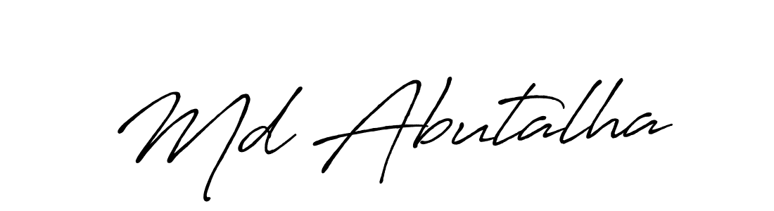 Md Abutalha stylish signature style. Best Handwritten Sign (Antro_Vectra_Bolder) for my name. Handwritten Signature Collection Ideas for my name Md Abutalha. Md Abutalha signature style 7 images and pictures png