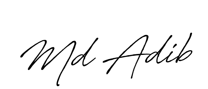 Create a beautiful signature design for name Md Adib. With this signature (Antro_Vectra_Bolder) fonts, you can make a handwritten signature for free. Md Adib signature style 7 images and pictures png
