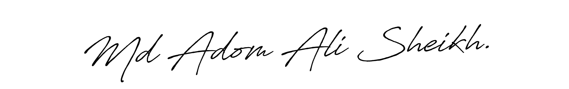 if you are searching for the best signature style for your name Md Adom Ali Sheikh.. so please give up your signature search. here we have designed multiple signature styles  using Antro_Vectra_Bolder. Md Adom Ali Sheikh. signature style 7 images and pictures png